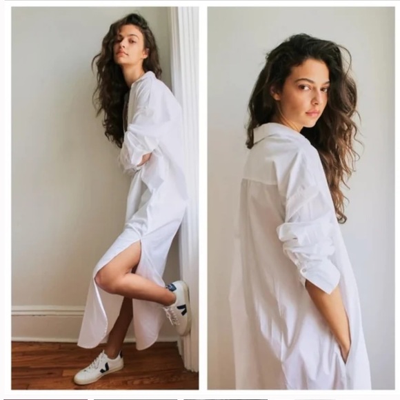 FREE PEOPLE WE THE FREE EVA SHIRT DRESS M - Picture 2 of 11